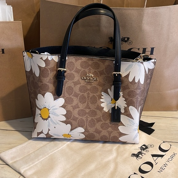 NEW No longer available. Retails: $398. COACH Women’s Handbag. Mollie Daisy Tote - Picture 2 of 12